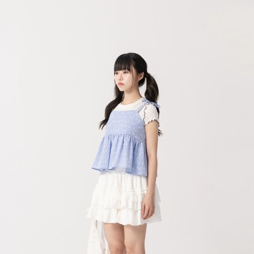 QUEENSHOP_S 女裝 花花格紋造型肩綁帶罩衫背心 兩色售 現+預 【01150487】