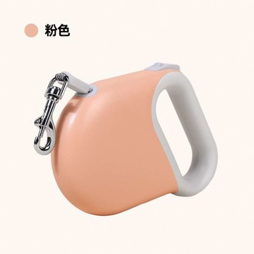 摩達客寵物-可愛馬卡龍系 自動伸縮帶狀狗狗牽繩5m/粉色 戶外遛狗 安全牽引繩150kg拉力大型犬可hold_廠商直送