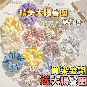 買染髮劑送髮圈🔥隨機款式免費送 頭繩髮圈 高級感甜美溫柔 扎頭髮頭繩 森系女夏季髮圈 皮筋 下單染髮劑免費送不可指定