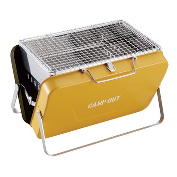 ├登山樂┤日本Captain Stag 鹿牌 V型烤爐(復古黃x橄欖綠) # UG-74