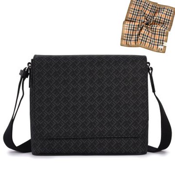 dunhill Signature滿版LOGO塗層帆布掀蓋磁釦小款斜背包-黑色