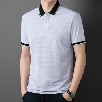 【Heart:W 新職人】現+預 商務印花透氣POLO衫(女上衣/男上衣/男短袖polo衫/上衣)