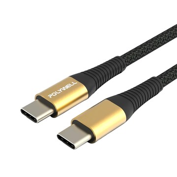 POLYWELL Gen1 100W Type-C PW15-W45-A304  1m  金色  1條
