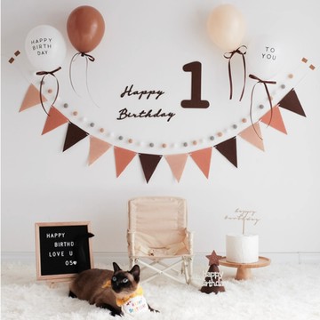 🐕‍🦺 隔日到貨 🐈‍⬛ 狗狗生日 貓咪生日 狗狗佈置套組 貓貓佈置套組 三角旗 小熊 生日佈置 生日裝飾 生日佈置套組