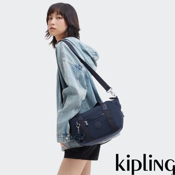 Kipling 碧海深藍手提側背包-ART MINI