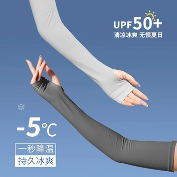 熱賣爆款手套一體防曬冰袖女款2024新款防紫外綫冰絲套袖夏天騎行護臂手袖-L1001 L7MO