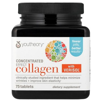 Youtheory, 濃縮膠原蛋白片，含 Verisol®，75 片