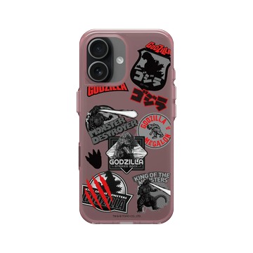 iPhone 17 Clear (相機按鈕) 晶醺玫 - 哥吉拉 Godzilla - 經典黑紅怪獸圖鑑