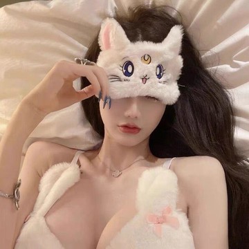 【免運喲】少女美少女戰士貓咪眼罩透氣遮光軟妹午休毛絨卡通可愛睡眠眼罩