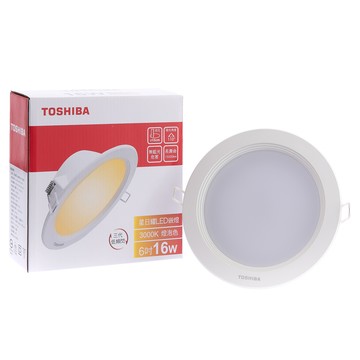 【5入組】Toshiba 星日耀 LED 崁燈 6吋 16W 燈泡色