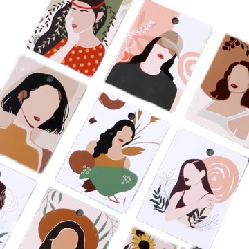 現貨 印象派女生 創意 耳環卡 耳環耳飾耳釘卡片架首飾飾品珠寶店鋪陳列拍攝道具收納耳環展示架