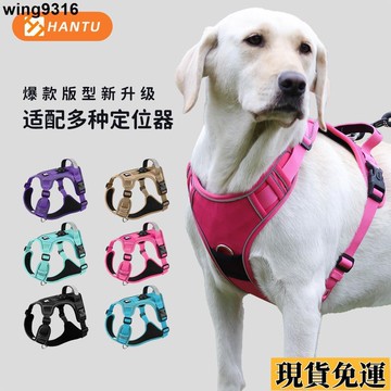 🌸台灣限時低價🌸 跨境批髮狗狗胸背帶適配airtag定位器胸背戶外訓練防丟狗狗牽引繩