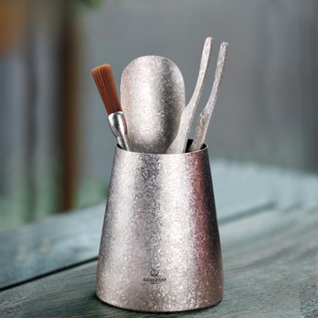 SILVERANT銀蟻純鈦茶道六君子茶道套裝泡茶工具鈦茶針茶夾茶刷勺