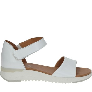 CAPRICE WHITE NAPPA CASUAL OPEN SANDALS 白色女款鞋子