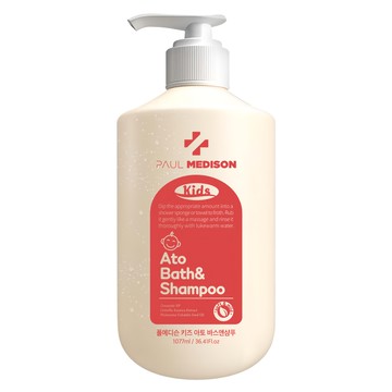 PAUL MEDISON Kids Ato 弱酸性洗髮沐浴乳 嬰兒爽身粉香  1.077L  1瓶