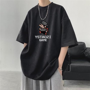 日系短袖T恤男士夏季男裝2024新款純棉潮牌半袖內搭體恤男生衣服