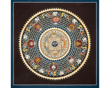 手工真言曼陀羅唐卡 — 祈福與禪修的神聖藝術