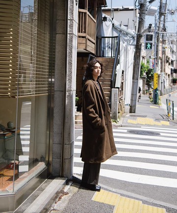 大男主外套 復古寬鬆長款羊毛大衣