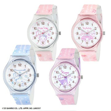 【全館95折】三麗鷗 2025新品 手錶 兒童手錶 PVC 高質感 大人小孩均適用 凱蒂貓 美樂蒂 酷洛米 大耳狗 日本正版 該該貝比