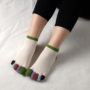 五指襪女薄透氣短筒全棉夏季分趾襪彩指短襪分腳趾舒適吸汗