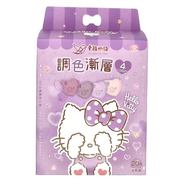 明基健康生活 幸福物語 HelloKitty成人立體口罩 13 x 11.5cm 20個  冷系紫  20片  1盒