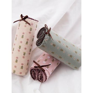 頂呱呱內褲女純棉彩棉中腰青年小清新女士頂瓜瓜簡約棉質面料大碼