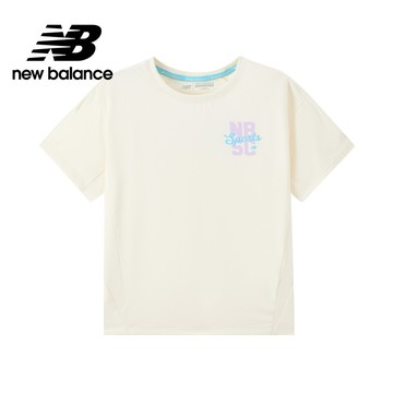 【New Balance】 NB 童裝短袖T恤_中性_象牙白_7EF2E06WIV