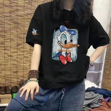 S-3XL 百搭上衣 短袖 t恤女 寬鬆大版短袖 顯瘦上衣 減齡上衣 休閑上衣 個性上衣 女裝短袖 韓版t恤 寬鬆上衣