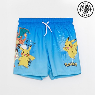 【SOLO歐洲家居】LCW 土耳其製 男童泳衣 皮卡丘男童寶可夢泳褲 5-12歲