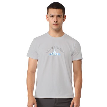 【TAKAKA】中性 印花彈性T恤-塔山『淺灰』M51780