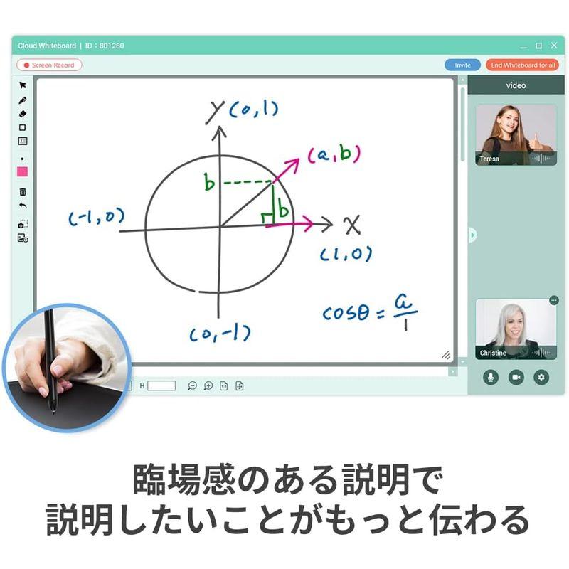 PenPower Technology Ltd 電子メモ 手書きパッド ホワイトボードに書くようにオンラインミーティングで使える PC接続