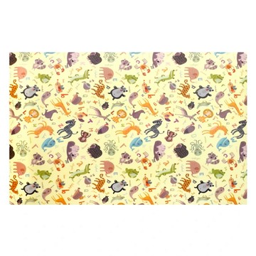Doricare 朵樂比 超Q彈防護 可裁切 1.8 x 1.2m 嬰兒遊戲墊  字母動物 黃色