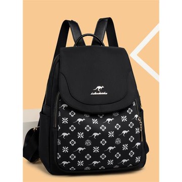 牛津布女士雙肩包2024新款大容量旅行背包防盜百搭媽咪包休閑書包