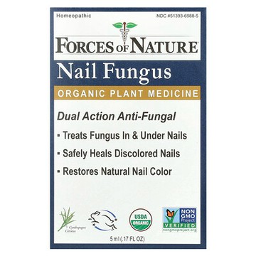 Forces of Nature, 指甲真菌，有機植物方劑，0.17 液量盎司（5 毫升）