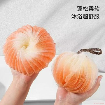桃園出貨🍂2026年新款漸變沐浴高檔球不散柔軟搓澡洗澡神器掛式泡網花球超軟
