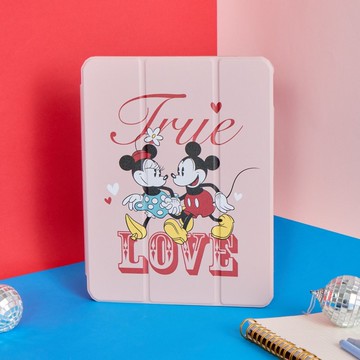 Disney經典米奇與米妮的真愛強悍磁吸iPad三折保護殼