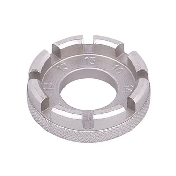 山地自行車修理工具鍍鎳圓形輻條扳手單車輪圈8槽口鋼絲維修校圈