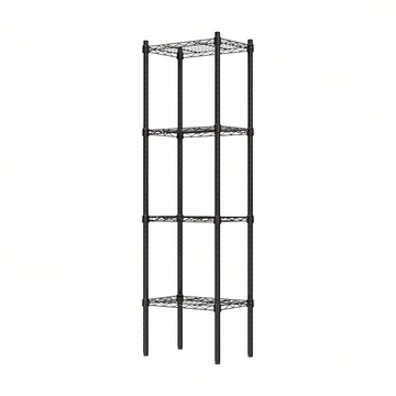 【dayneeds】輕型 45x30x150公分 四層烤漆波浪架 兩色可選黑色