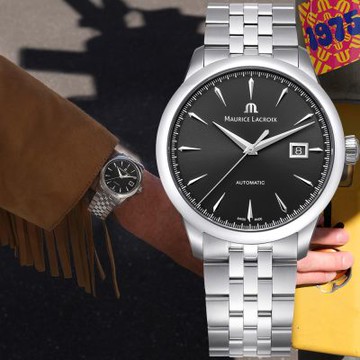 Maurice Lacroix 艾美錶 1975 系列 優雅復古日期機械錶 男錶 新年開運 送禮推薦-40mm 756008-SS002-330-1