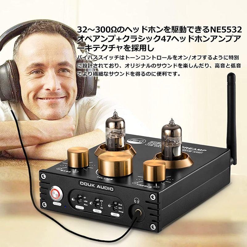 Douk Audio P1 GE5654 真空管 プリアンプ HiFi Blue