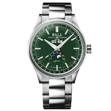 B3_ BALL 波爾錶】NM3016C-S1J-GR ENGINEER II 限量版月相潮流男士機械腕錶 綠面 40mm｜樂天領券現折★全館特惠中★指定刷卡回饋10%