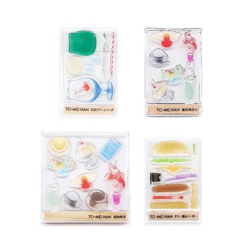TO-MEI HAN 超再現水晶印章 食物 冰淇淋汽水 昭和咖啡店 漢堡 水晶印章