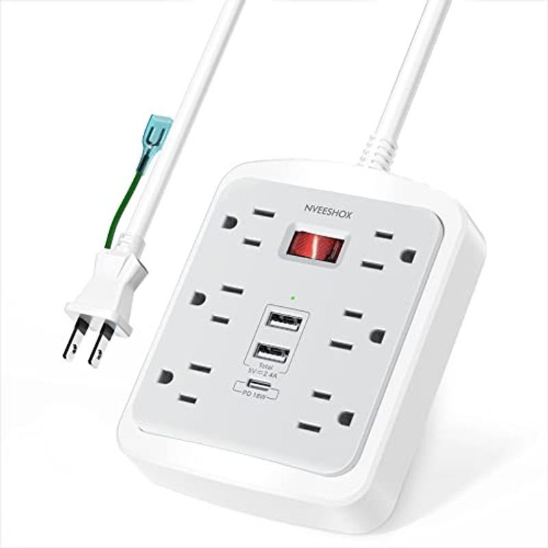 延長コード 2m 電源タップ Type-C付 usb コンセントタップ 雷ガード 壁掛け 6個AC口 2個USB-A 1個Type-C 急速 通販  LINEポイント最大1.0%GET | LINEショッピング