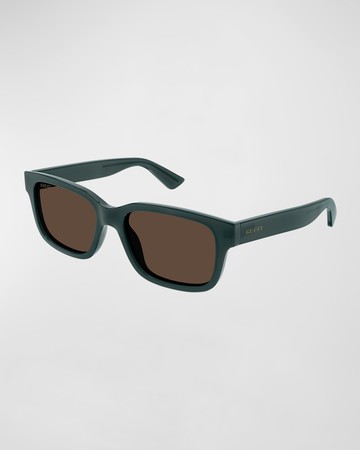 Men's Rectangle Plastic Sunglasses