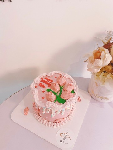 立體鬱金香 鬱金香蛋糕 花藝蛋糕 鮮花瀑布 鑠甜點 客製化 自取