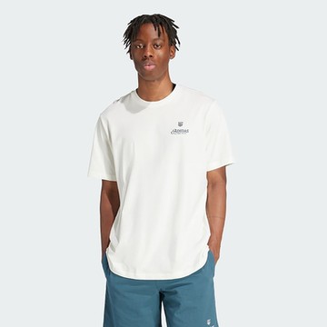 adidas 愛迪達 上衣 男款 短袖上衣 運動 LEISURE TEE OR 白 IS2937