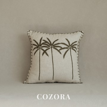 COZORA・Marula棕櫚刺繡抱枕 靠墊 峇里島手工抱枕 沙發抱枕 沙發靠枕 枕頭