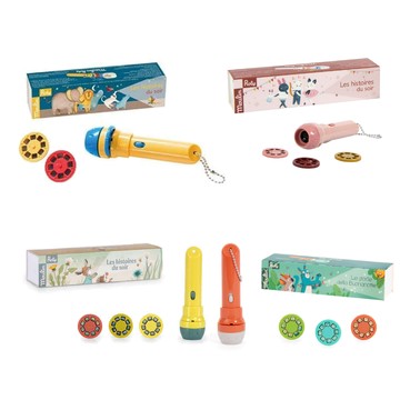 Moulin Roty - 【超值組合一次帶】故事手電筒-非洲草原 +兔子日常+叢林冒險+三隻小兔子