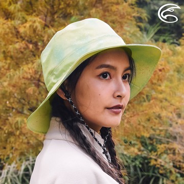 ADISI 輕量3L防水高透氣印花中盤帽 AH23049 / 春漾萊姆藍