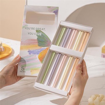 2025高檔新款陶瓷筷子家用一人一筷抗菌防滑耐高溫清新陶瓷筷禮盒